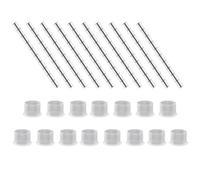 100 Tattoo Ink Mixer Metal Stirring Sticks Plus 15pcs L-Size 15MM Tattoo Ink Caps