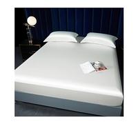 100% Tencel Fitted Sheet 1000 Thread Count 11.81" Deep Pockets Luxuriously Cooling Soft Silky Lyocell Fitted Sheet for Small Double Queen Super King Size Bed ( Color : White , Size : 180x200+30cm )