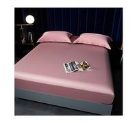 100% Tencel Fitted Sheet 1000 Thread Count 11.81" Deep Pockets Luxuriously Cooling Soft Silky Lyocell Fitted Sheet for Small Double Queen Super King Size Bed ( Color : Pink , Size : 120x200+30cm/3pcs