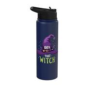 100% That Witch Halloween Witchcraft Magic Stainless Steel Insulated Water Bottle