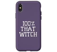 100% THAT WITCH Skeleton Bones Halloween Meme ON BACK Case for iPhone X/XS