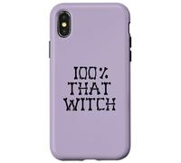 100% THAT WITCH Skeleton Bones Halloween Meme ON BACK Case for iPhone X/XS