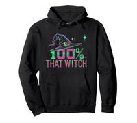 100% That Witch Techno Witchcore Womens Halloween Top Pullover Hoodie