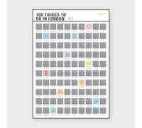 100 Things To Do In London Scratch Off Poster - London UK Bucket List - A2 (42 x 59.4 cm)