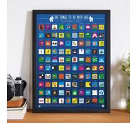 100 Things To Do With Dad Bucket List Scratch Poster Father's Day Christmas Birthday Gift Interactive Bucket List