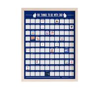 100 Things To Do With Dad Bucket List Scratch Poster - Gifts for Dad from Daughter, Son, Kids - Christmas, Birthday