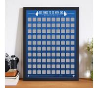 100 Things To Do With Dad Scratch Poster Gift Republic Blue One Size