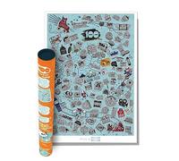 100 Things to do with the Family Scratch Off Poster | Wall Art Posters | Kitchen Wall Decor | Scratch Art | Family Bucket List Scratch Poster + Premium Gift Box | Adventure Activities for the Family