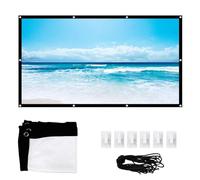 100 to 200 Inch Foldable Anti-Wrinkle Portable Film Screen - 4:3/16:9 Supports Double-Sided Projection for Indoor Outdoor