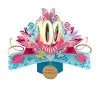100 Today Happy 100th Birthday Pop-Up Greeting Card Love Kate's Pop Up Cards Her Design POP236MC100