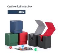 100+ Trading Card Deck Box PU Leather Gathering Card Toy W/ Magnetic Closure Game Cards Storage Game Card Case Protector green