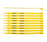 100 Trailer Seals Plastic Security Seals Tamper Seals Truck Seals Numbered Security Tags Container Seals (Yellow)