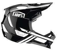 100% Trajecta Helmet Large Black/White 80021-011-12