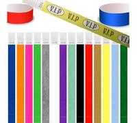 100 Tyvek security paper event wristbands (blue, 3/4" (19mm))