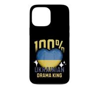 100% Ukrainian Drama King Funny Ukraine Roots Flag Heart Case for iPhone 13 Pro Max