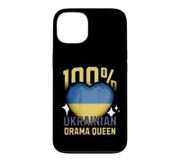 100% Ukrainian Drama Queen Funny Ukraine Roots Flag Heart Case for iPhone 13