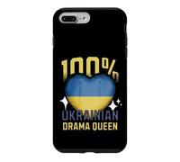 100% Ukrainian Drama Queen Funny Ukraine Roots Flag Heart Case for iPhone 7 Plus/8 Plus