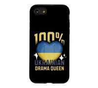 100% Ukrainian Drama Queen Funny Ukraine Roots Flag Heart Case for iPhone SE (2020) / 7/8