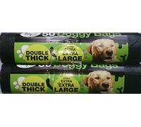 100 Ultimate Strength Extra Large Double Thick Doggy Bags 2 packs
