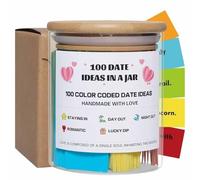 100 Unique Date Ideas in A Jar-The Ultimate Date Night Gift for Couples, Fun & Romantic Date Night Cards, Scratch-Off Adventures & Exciting Date Night Challenges for Newlyweds