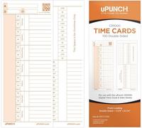 100 uPunch Time Cards for CR1000 Digital Time Clock & Date Stamp