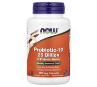 (100 Veg Capsules) NOW Probiotic-10 25 Billion Veg Capsules - 10 Strains with FOS Prebiotic