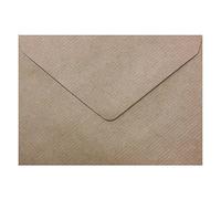 100 Vintage Brown Kraft Ribbed Envelopes Size C7 83mm x 112mm