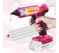 100 W Battery Hot Glue Gun for Makita Battery 18 V/21 V, Quick Heating Glue Gun with 12 Pieces Glue Sticks, Hot Glue Gun for DIY, Crafts and Quick Repairs (without Battery, without Charger)