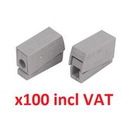 100 Wago 224-101 24A 2-Way Push-Wire Lighting Connectors - Incl VAT