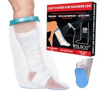 100% Waterproof Adult Cast Covers for Shower Leg, Resuable 28" Long,Easy to wear, Cast shower cover leg,foot bag for showering, post surgery waterproof foot boot covers, Plastic bag to cover leg