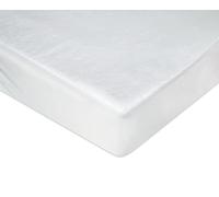 100% Waterproof Crib Mattress Protector | 145 GSM, Soft, Non-Noisy & Non-Allergenic Terry Towelling Fitted Sheet (White, 90 x 50 cm)