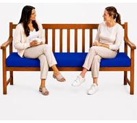 100% Waterproof Garden Bench Cushion Extra Thick Outdoor Seat Pad with Removable Cover Comfortable Patio Furniture Cushion for Iceni Eden Storage Benches (Royal Blue, 2 Seater 128 X 50 X 5)