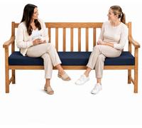 100% Waterproof Garden Bench Cushion Extra Thick Outdoor Seat Pad with Removable Cover Comfortable Patio Furniture Cushion for Iceni Eden Storage Benches (Navy, 2 Seater 108 X 45 X 5)