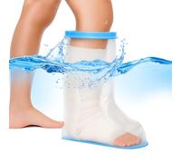 100% Waterproof Leg Cast Cover for Shower with Non-Slip Bottom Reusable Shower Boots Leg Cast Protector for Adult Leg Ankle Foot after Surgery Bandage Dressing Wound【Upgraded Watertight Seal】