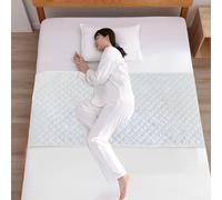 100% Waterproof Mattress Pad for Adults & Kids Incontinence & Bedwetting Sheet, Washable Bed Protector with Tuck-In Flaps, 4 Layers Absorbent Mat Holds up to 8 Cups, White (Single bed 90x86 cm)