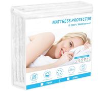 100% Waterproof Mattress Protector Anti-mite Microfiber Fitted Mattress Cover - Non-Allergenic - Super Absorbent - Machine Washable Mattress Protector (Double (137x190 cm))