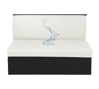 100% Waterproof RV Dinette Cushion Covers Set of 2 Stretchable Caravan Sofa Seat Covers Camper Car Seat Cushion Bench Slipcovers (White) Durable Easy to Clean Perfect for Travel