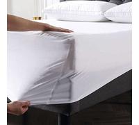 100% Waterproof Small Double Mattress Protector Cotton Terry - Soft Absorbent Fitted 4ft Mattress Cover - 30 CM Stretch Skirt & Machine Washable
