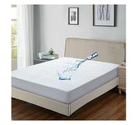 100% Waterproof Terry Floral Mattress Protector, Terry Towel Mattress Encasement, Elasticated Side Skirts, Breathable, Hypoallergenic, Anti Dust Mite, Fully Fitted Bed Sheet Cover (Single)