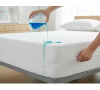 100% Waterproof Terry Toweling Mattress Encasement - Full Protection with Double Side Zipper, Anti Bed Bug & Dust Mite Proof, Breathable Cotton Top, Hypoallergenic Zippered Cover (White, Small Double)