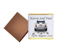 100 Wedding Car Personalised Chocolate Wedding Favours (Plain Mint)
