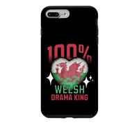 100% welsh Drama King Funny Wales Roots Flag Heart Case for iPhone 7 Plus/8 Plus