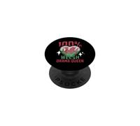 100% welsh Drama Queen Funny wales Roots Flag Heart PopSockets Adhesive PopGrip