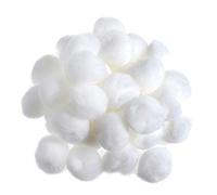 100 White 25mm or 1in Craft Pom Poms |Pompoms for Crafts