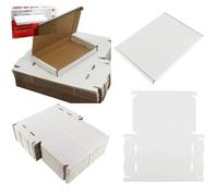 100-WHITE C7 MINI BOX 101x101x22mm RM LARGE LETTER POSTAL CARDBOARD PIP