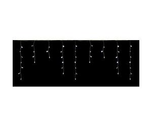 100 White Led Staggered Curtain IP44 Outdoor Lights Decorations 3.8m Christmas