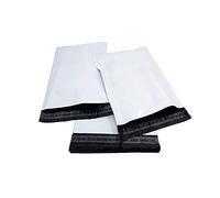 100 White Plastic Postal Mailing Bags - Quality Seal Polythene Self Seal Postage Post Mail Bags (13" x 18" (32cm x 45cm))
