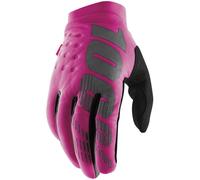 100% Women's Brisker Cold-Weather Gloves M Neon Pink/Black 10005-00007
