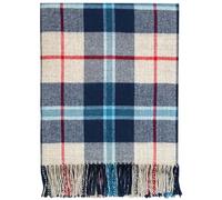 100% Wool Multiple Tartans Lambswool Blanket by Lochcarron of Scotland - Luxurious, Perfect for Winter or Summer, Scottish Craftsmanship. (Douglas Navy)