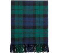 100% Wool Multiple Tartans Lambswool Blanket by Lochcarron of Scotland - Luxurious, Perfect for Winter or Summer, Scottish Craftsmanship. (Black Watch Modern)